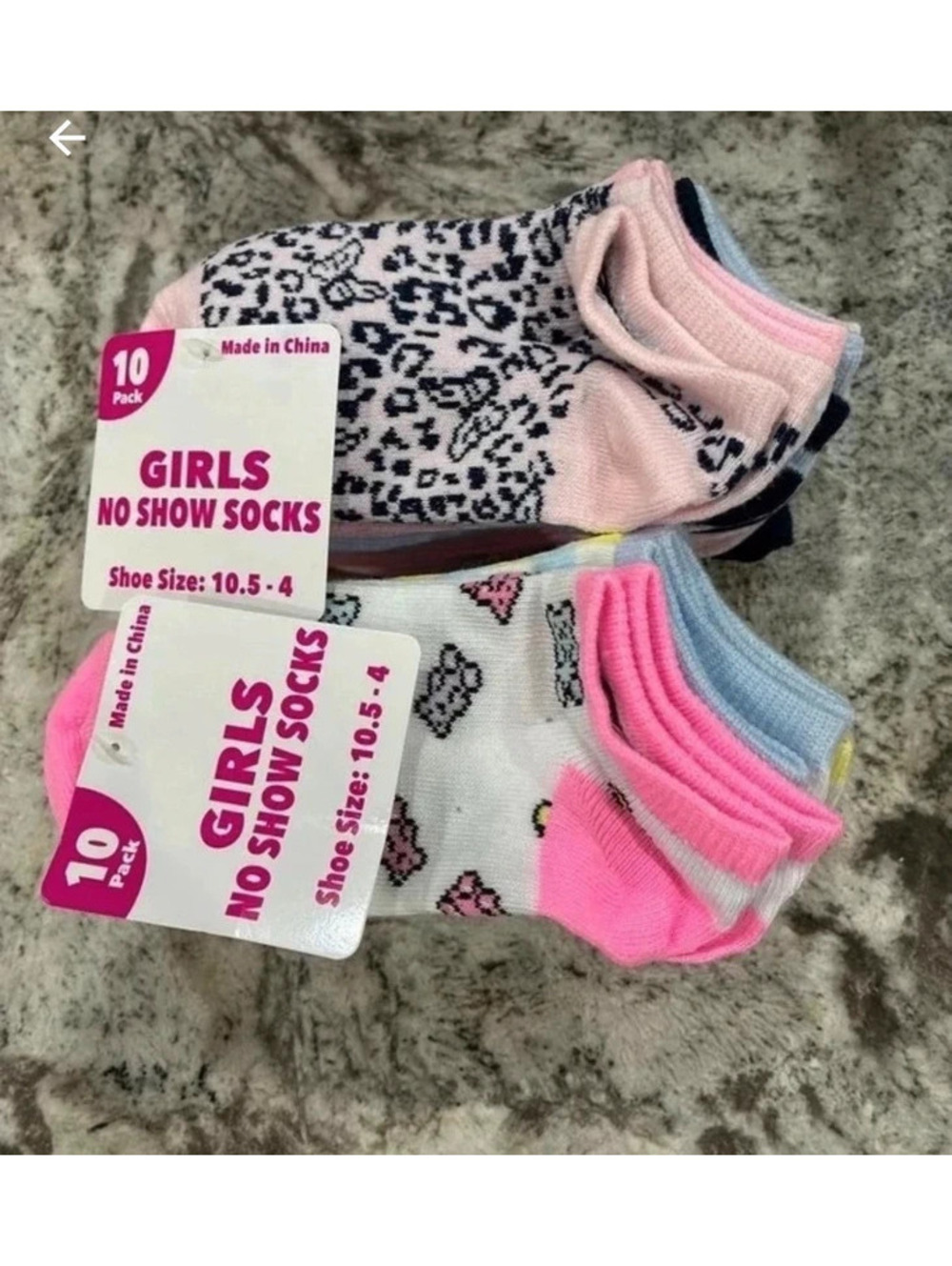 NEW 20 pair of girls - no show socks